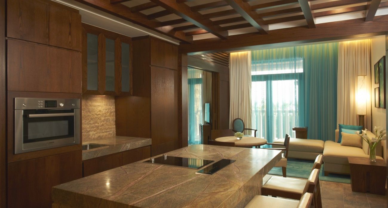 ソフィテル ドバイ パーム アパートメンツ エクステリア 写真 3D rendering of a kitchen